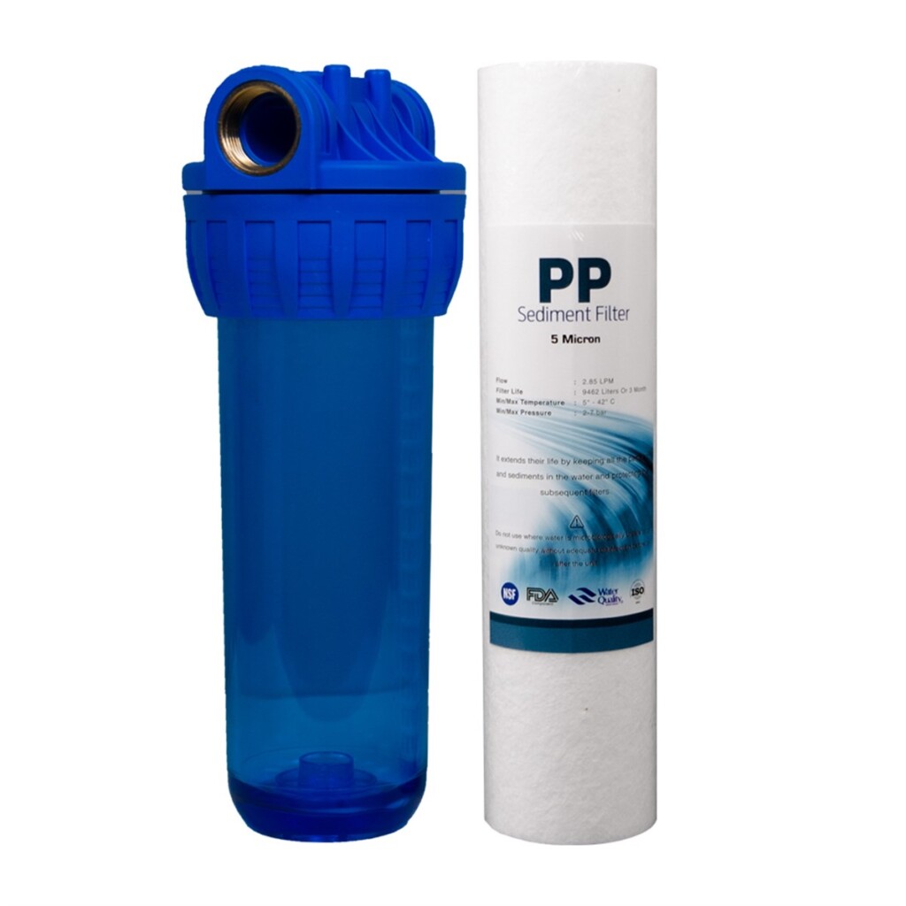 Bluewaterline - 10'' Ön Filtreleme 1'' Filtre Kabı ve Sediment Filltre