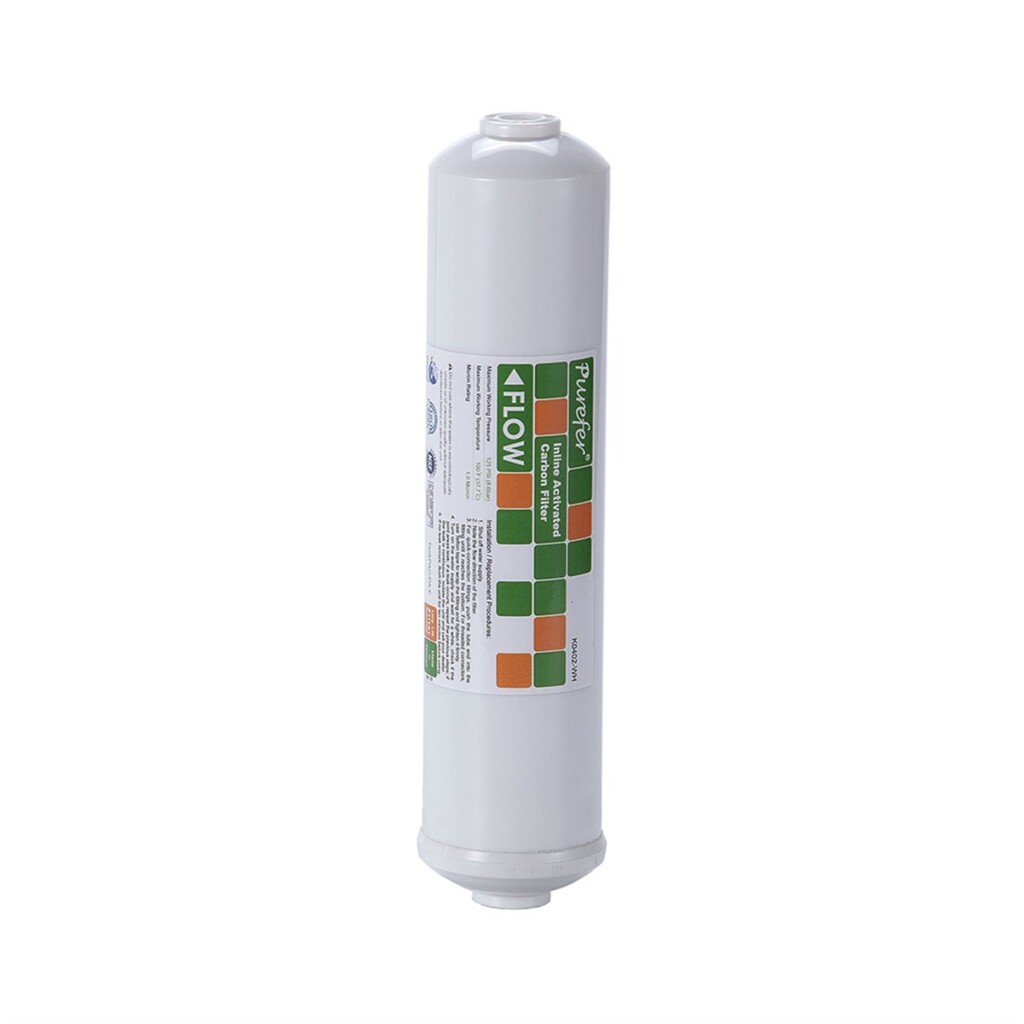 Bluewaterline - Su Arıtma Cihazı Purefer 12'' Inline Karbon Filtresi NSF sertifikalı